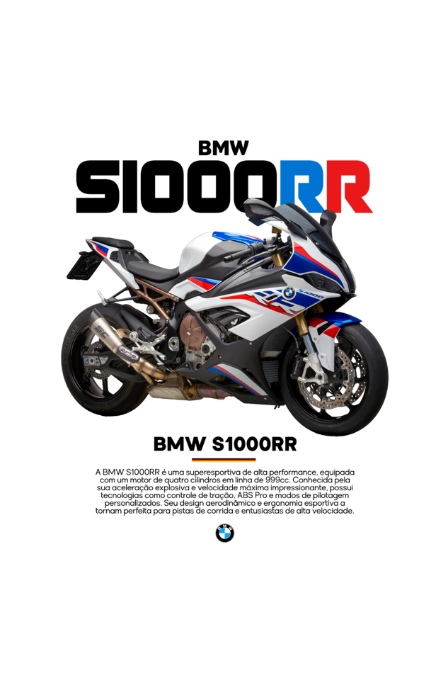 BMW - 1000RR bike printed round neck 100% cotton tshirt