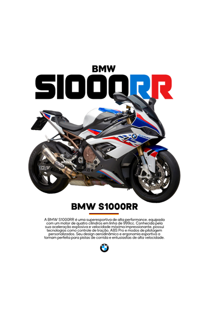 BMW - 1000RR bike printed round neck 100% cotton tshirt